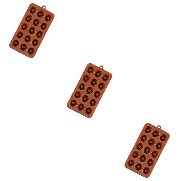 Isbitsform 3-pack silikonform för is och bakning 15 fack