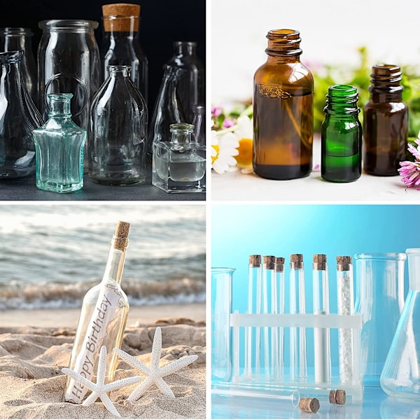 Koniske korkpropper, håndlagde erstatningskorker for glassflasker