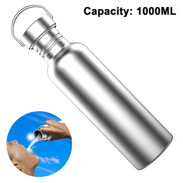 Stainless steel drinking bottle, water bottle, non-insulated drinking bottle