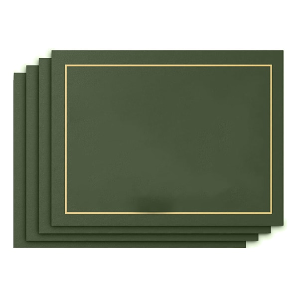 Elegant Matskydd, Slitstarka Mjuka Placemats i PU-läder, Set om 4, Tjocka Halkfria Värmebeständiga Mattor för Hemmakök Matsalar, Tvättbara