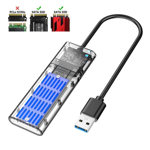 Langgg M.2 til USB 3.0 SSD Adapter harddisk Læser Adapter M.2 SATA til USB Kabinet Boks Konverter kabinet disk adapter harddisk HDD Boks SSD Case