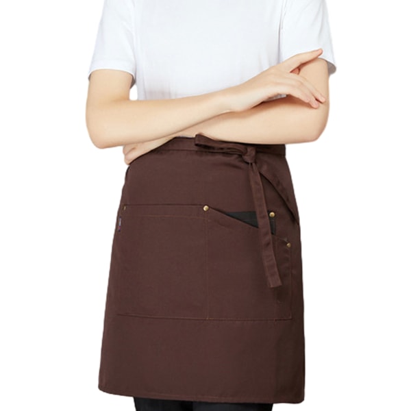 Serverforklæde med lommer Taljeforklæde til Work Cafe Uniform, Til