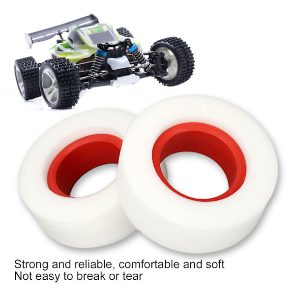 4PCS RC dekk skum 2,2 tommer dobbelt trinn myk svamp RC bil crawler dekk skum for 1/10 1/8 RC crawler rød