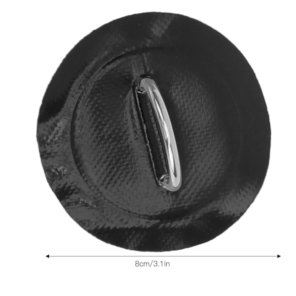 4 stk. oppustelig båd kajak DRing pad lap patch marine fastgjort spænde med elastisk bungee snor (sort lap)