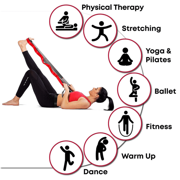 Yoga Stretchbälte, används för sjukgymnastik, yoga, icke-elastisk