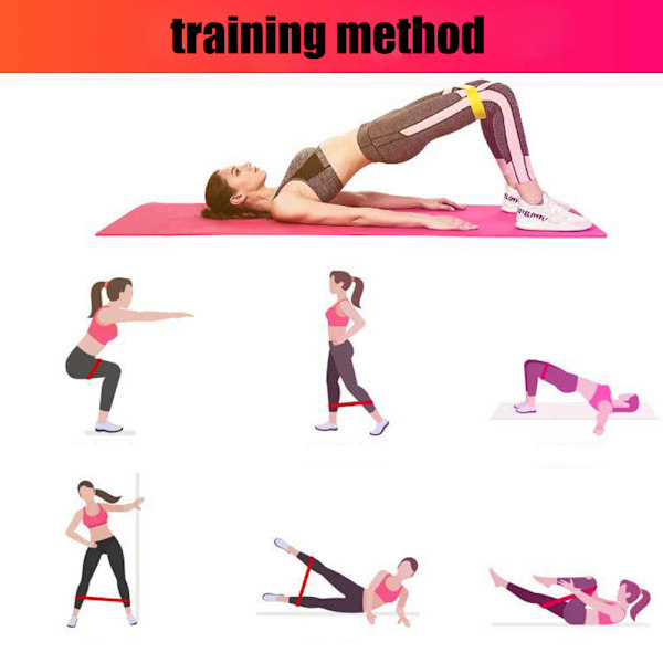 Motståndsband, rivbeständiga träningsband, fitnessbandsslinga