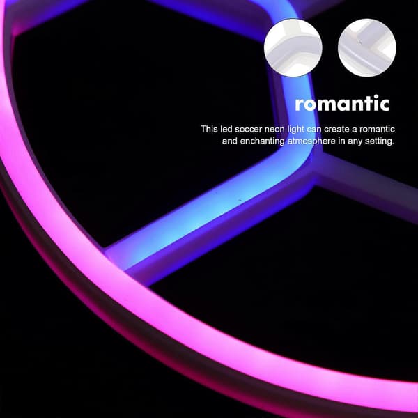 LED-neonskilt for romdekor, 5 stk. i assorterte farger