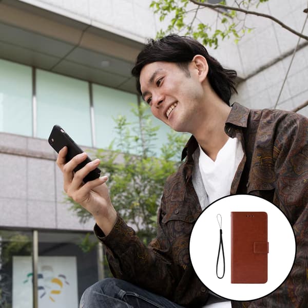 Til Sony Xperia 5 - Wallet - Brun Flip Cover