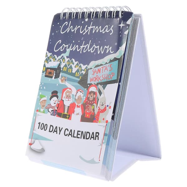 Papirdekorasjon skrivebords-julekalender for 8 stk. julepynt