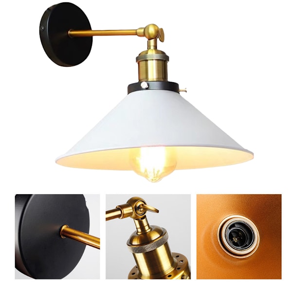 Dimbar Vägglampa för Sovrum, Frostat Glas Väggmonterad Lampa med Enkel Snabb Installation för Restaurang (Set om 2)