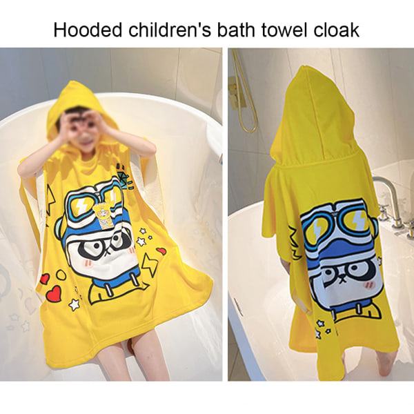 Hat børnebadehåndklæde kappe baby hætte badekåbe tegneserie