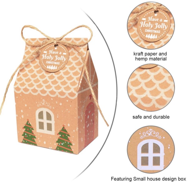 40 pakker med premium julegaveposer med gjenbrukbart kraftpapir