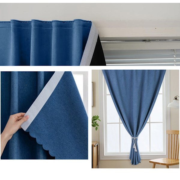 Självhäftande, portabla, mörkläggningsgardiner, rumsmörkande 1*1,5m