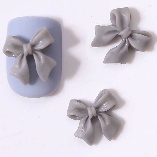 3D Bow Nail Charms för Acrylic Resin Flatback Nail Art
