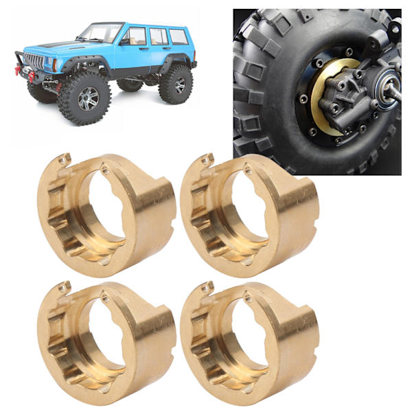 Mässingmotvikt för Traxxas TRX‑4 för RC Crawler Bakre och Främre Universalaxel 2 Par Set