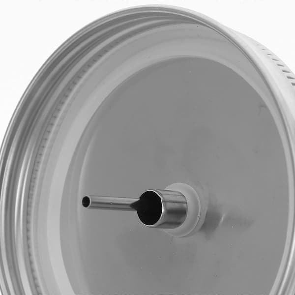 Hällpipslock i rostfritt stål för Mason Jars med droppfritt lock