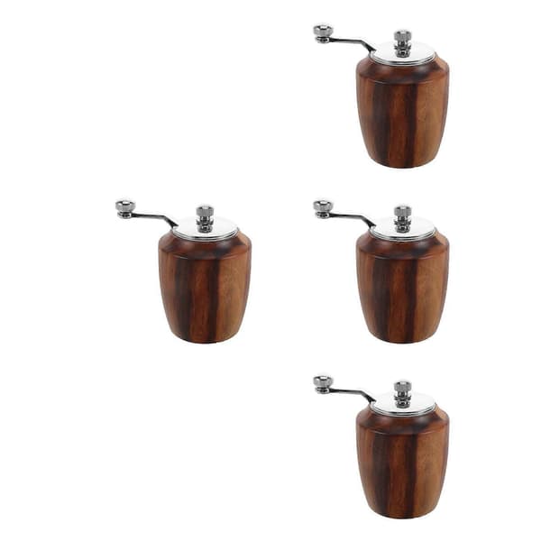 Handdriven pepparkvarn i trä för köket, 4-pack