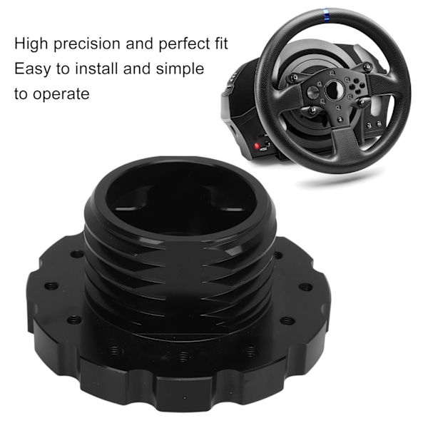 Ratadapter i sort præcis udskiftning til Thrustmaster T300 T500 PCD 73mm rat