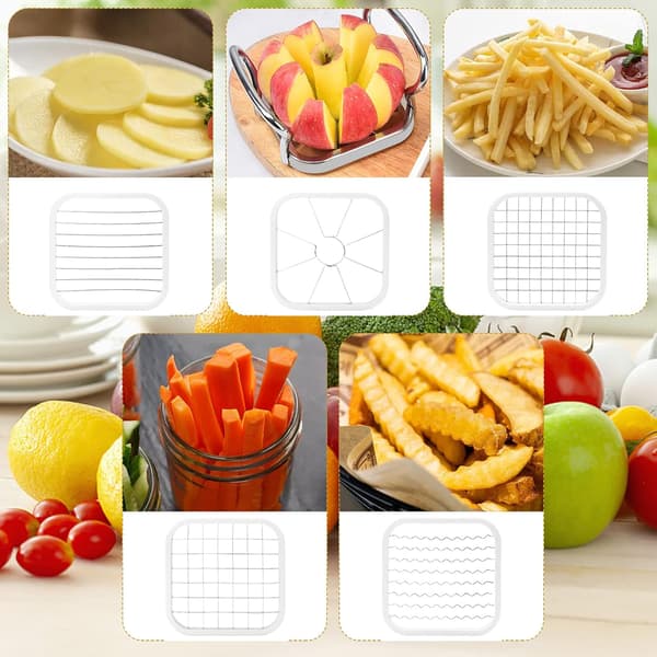 Pommes frites-kutter, potetkutter, rustfrie stålblader Vegeta