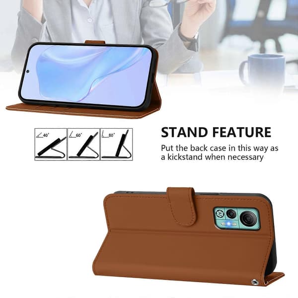 Yksivärinen PU-suojakotelo Ulefone Note 14 -puhelimelle Brown