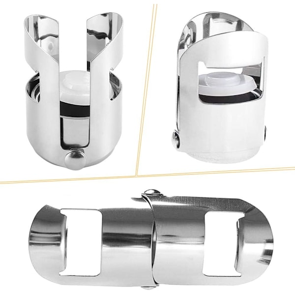 Champagnestopper, Elegant Mousserande Vinbevarare Säkerställer Noll Läckage Och Lufttäthet, 2-pack Rostfritt Stål Med Livsmedelsgodkänd Silikon För Tät Förslutning