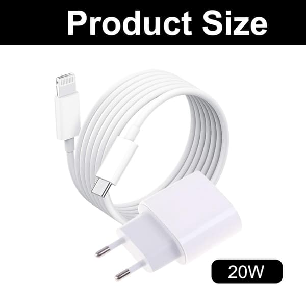20W Hurtiglader for Samsung – Med 2m Lang Hvit USB-C Kabel