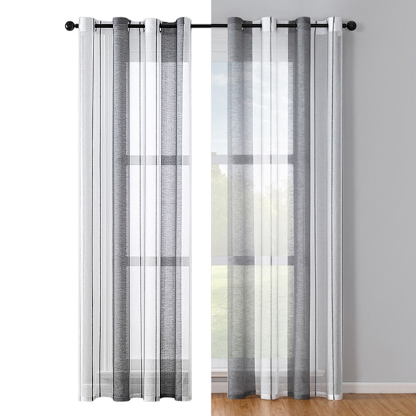 Gardiner i linlook, halvtransparente, til soverom, stue
