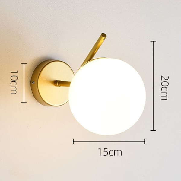 Moderna Element, Elegant Temperament Väggmonterad Lampa med Frostat Glasskärm för Sovrum, Vardagsrum, Matsal, Kontor