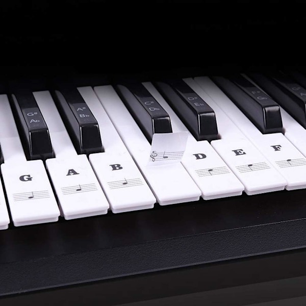 Klaverklistermærker til 88/61/54/76/32 tangenter, klistermærker til keyboardnoter
