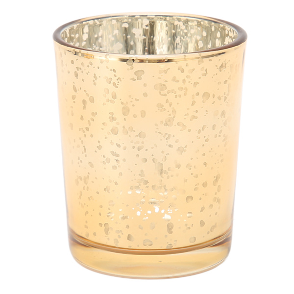 12 st Votivljusstakar Guld Färg Prickig Retro Tjocknat Glas Tealight Ljusstakar för Fest Bröllop Semester