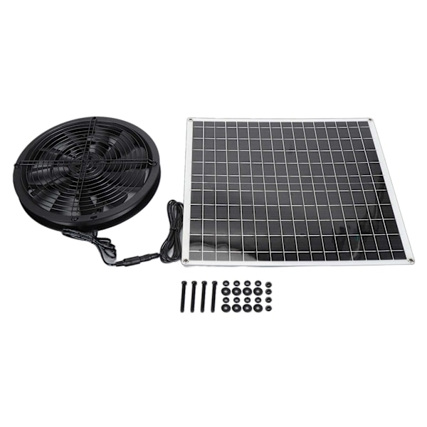 Solardriven Utsugsfläkt Vattentät Hög Hastighet 20W 16V Solpanel Ventilationsfläkt för Hönshus Djurhus Lada Växthus