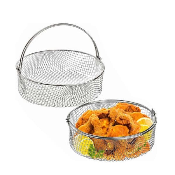Multifunktionell bakningskorg i rostfritt stål för airfryer, 3-pack