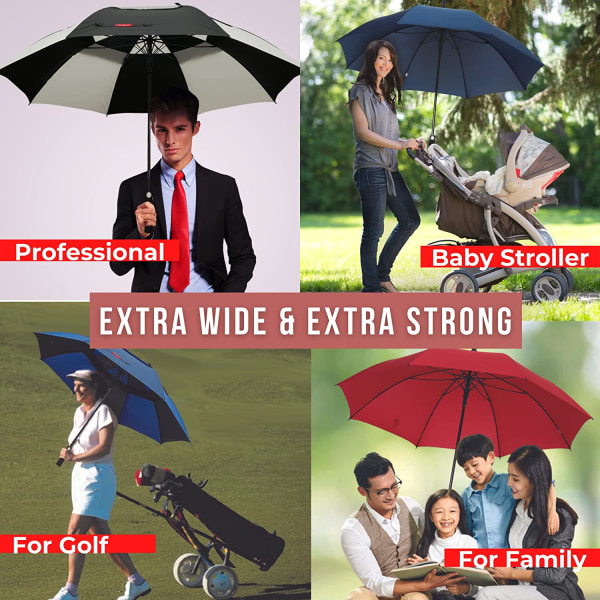 Sateenvarjo Tuulenpitävä Matkasateenvarjo Kompakti kokoontaittuva kääntöpuoli