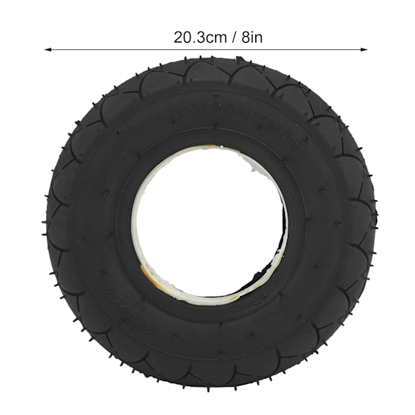 200x50 Scooter Massivt Dekk 8in Gummihjul Dekk Sterkt Grep Anti Skli Enkel Installasjon Elektrisk Scooter Deler