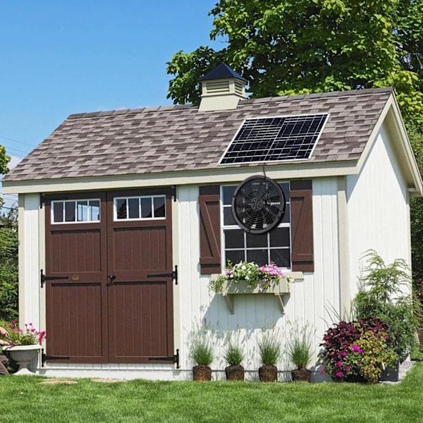 Solardriven Utsugsfläkt Vattentät Hög Hastighet 20W 16V Solpanel Ventilationsfläkt för Hönshus Djurhus Lada Växthus