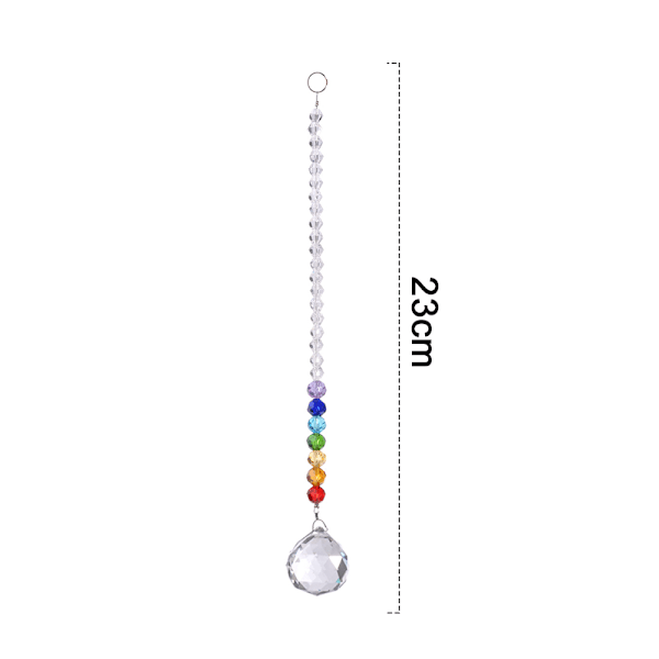Regnbue krystallprisme ball chakra farger strand design