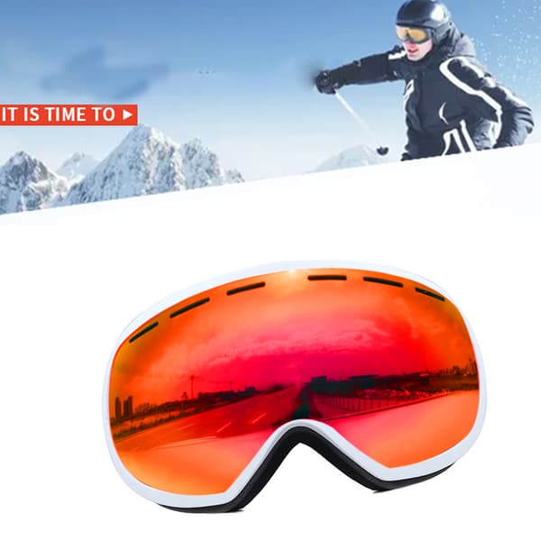 Lasten laskettelulasit, G3 lasten lumilautailulasit white frame and red