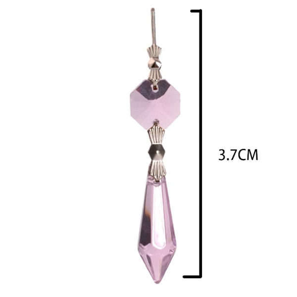 Lysekrone Icicle Krystal U-Drop Prismer til Bryllup, 37mm