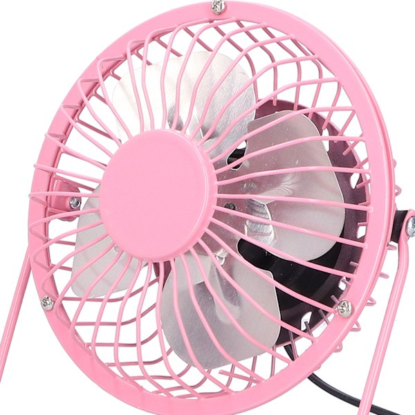 Mini USB-ventilator - bærbar, støjsvag, aluminiumsklinge, til hjemmet, kontoret, skrivebordet, jernhåndværk, fans, pink