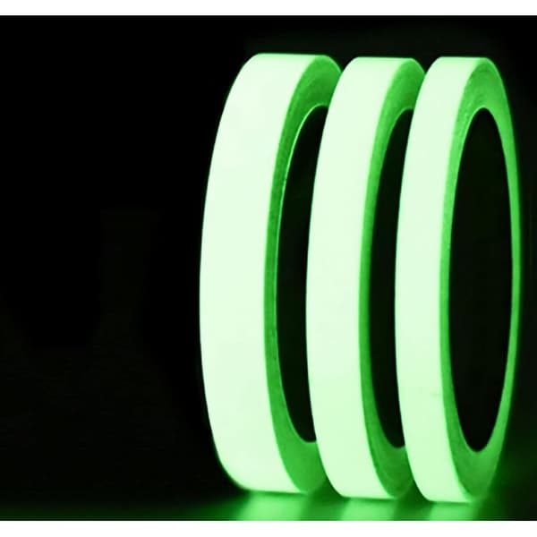 Blå Fluorescerande Tejp - 10mm x 10m - Självlysande Reflekterande