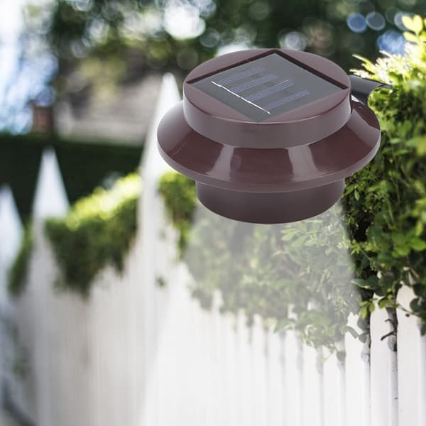 3LED Solcelle Hagelys LED Utendørs Gjerdelampe for Takrenne Gjerde Hage Gård