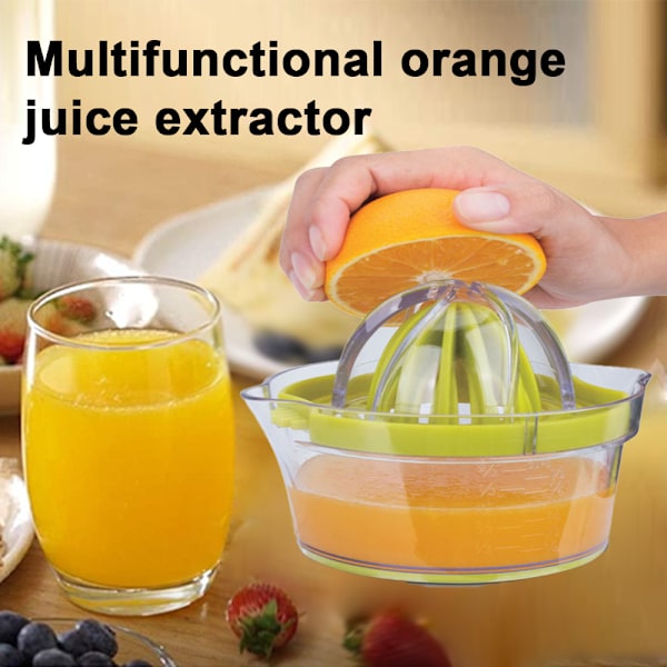 Mångsidig Citruspress, Manuell Handpress med Uppgraderad Grön Rivare, Effektiv Juiceutvinning för Citroner Lime, Transparent Rivare för