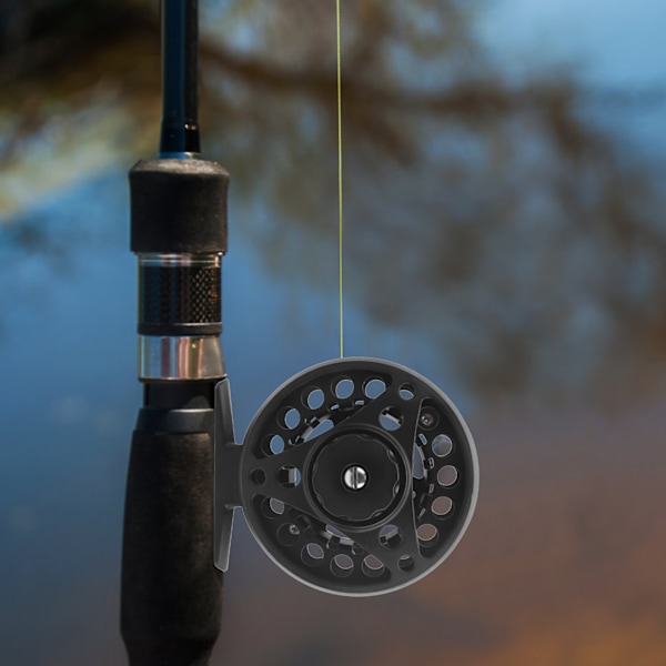 Fluefiskehjul i aluminiumlegering, fiskehjul til klippefiskeri, fluehjul med 75 mm udvendig diameter