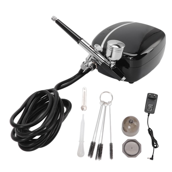 Mini Airbrush Kompressor Kit Foder Oxygen Airbrush Skønhed Luft Pumpe Rengøringssæt til Maleri Makeup Manicure 100‑240V EU Stik