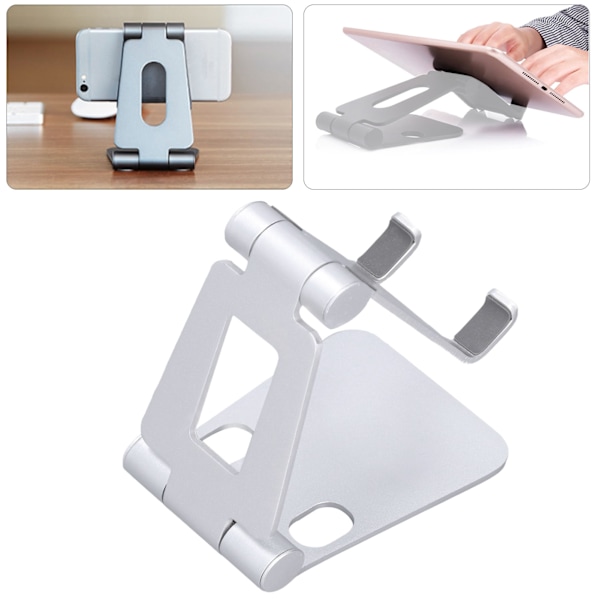 Phone Holder Ergonomic Design Environmentally Friendly Silica Gel Stable Support Desktop Phone StandSilver