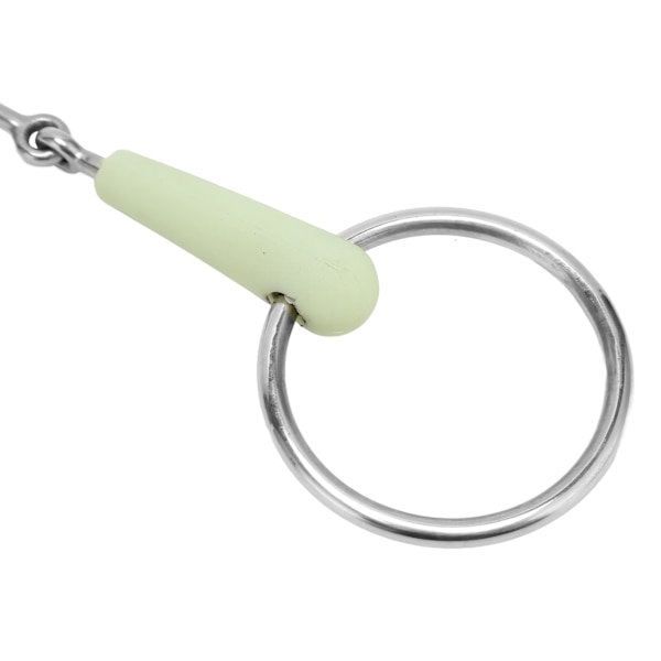 Heste Snaffle Bit Gummibelagt Rustfritt Stål Løs Ring Heste Munnbit for Trening Ridning