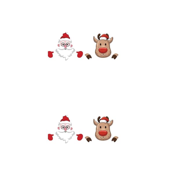 Julstaket trädgårdsdekoration Jultomten och älg 4-pack