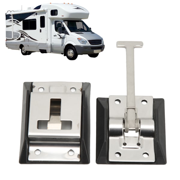 Trailer Dørholder T-formet Lås 316 Rustfrit Stål Heavy Duty Universal til RV Campingvogne