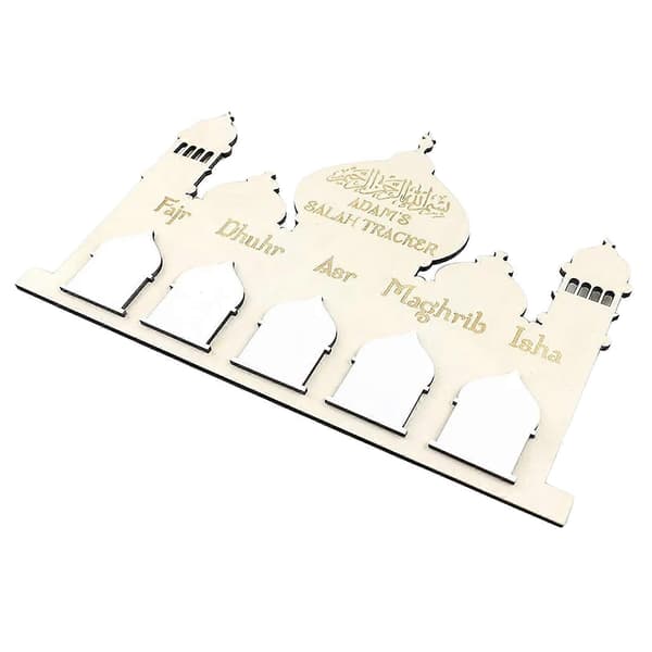 Ramadan dekorativ kalender vägghängd i trä, 3-pack
