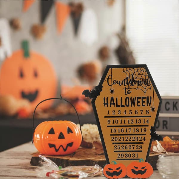 Halloween-adventskalender dekorasjon 5 stk for nedtelling til fest
